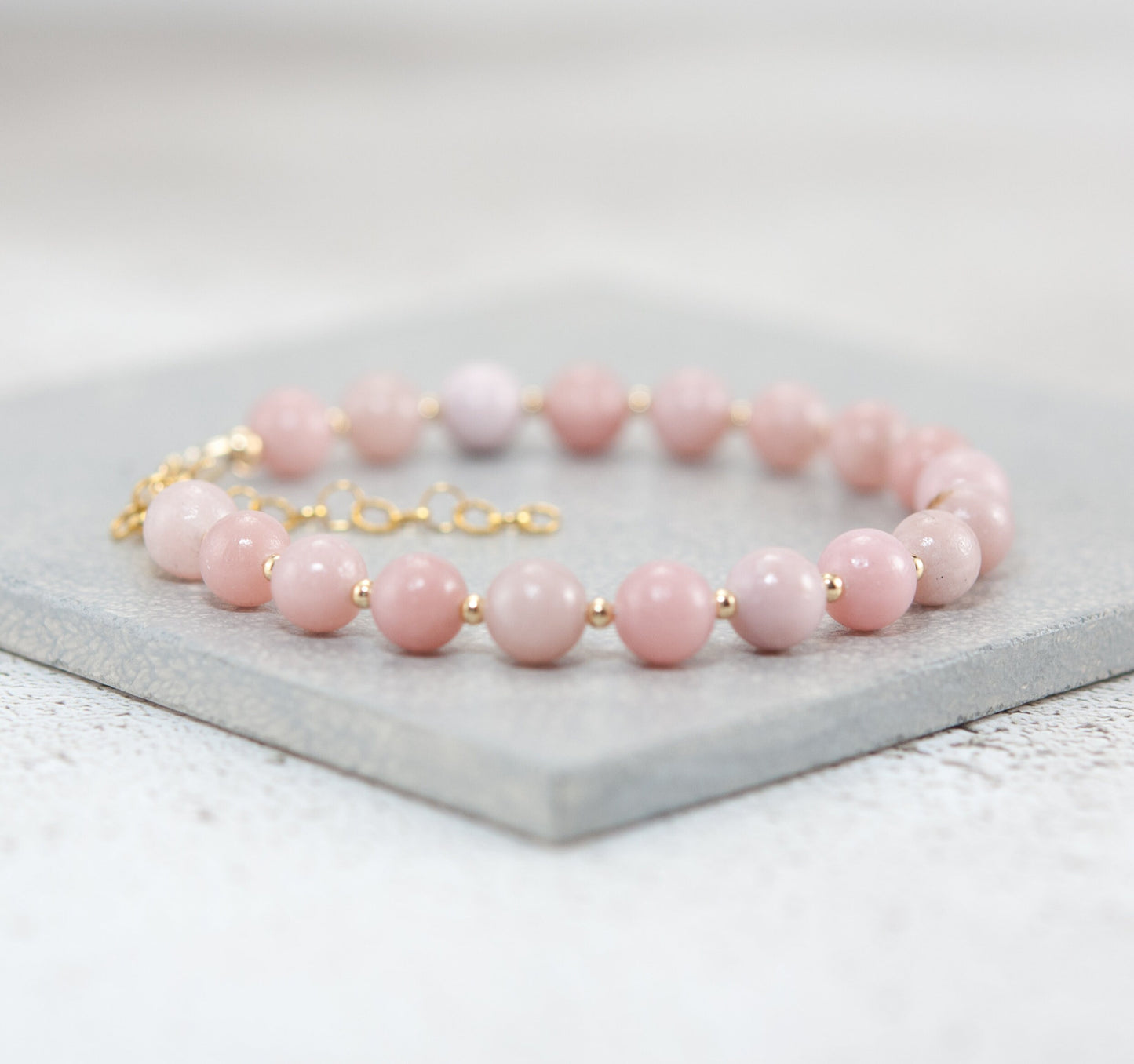 Pink Opal Gemstone Bracelet
