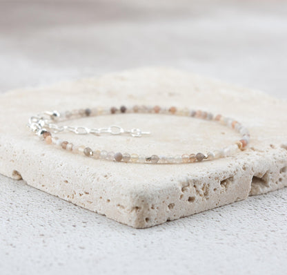 Dainty Botswana Agate Gemstone Bracelet