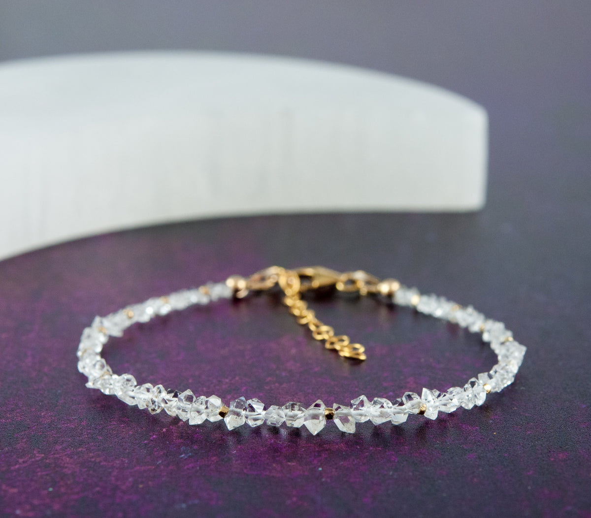 Diamond Quartz Dainty Bracelet