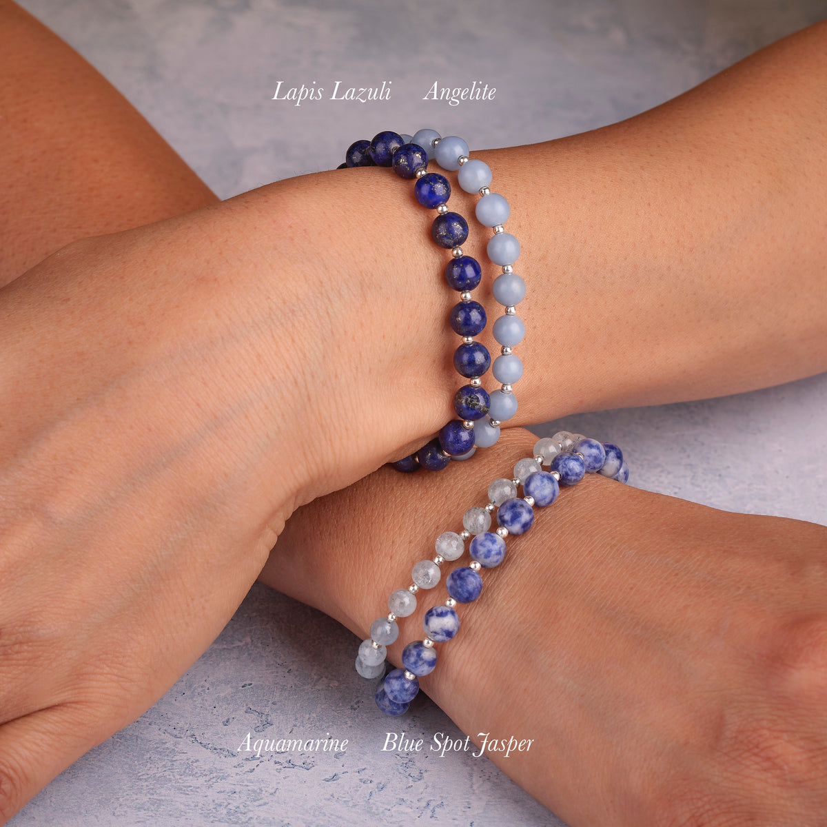 Blue Spot Jasper Gemstone Bracelet