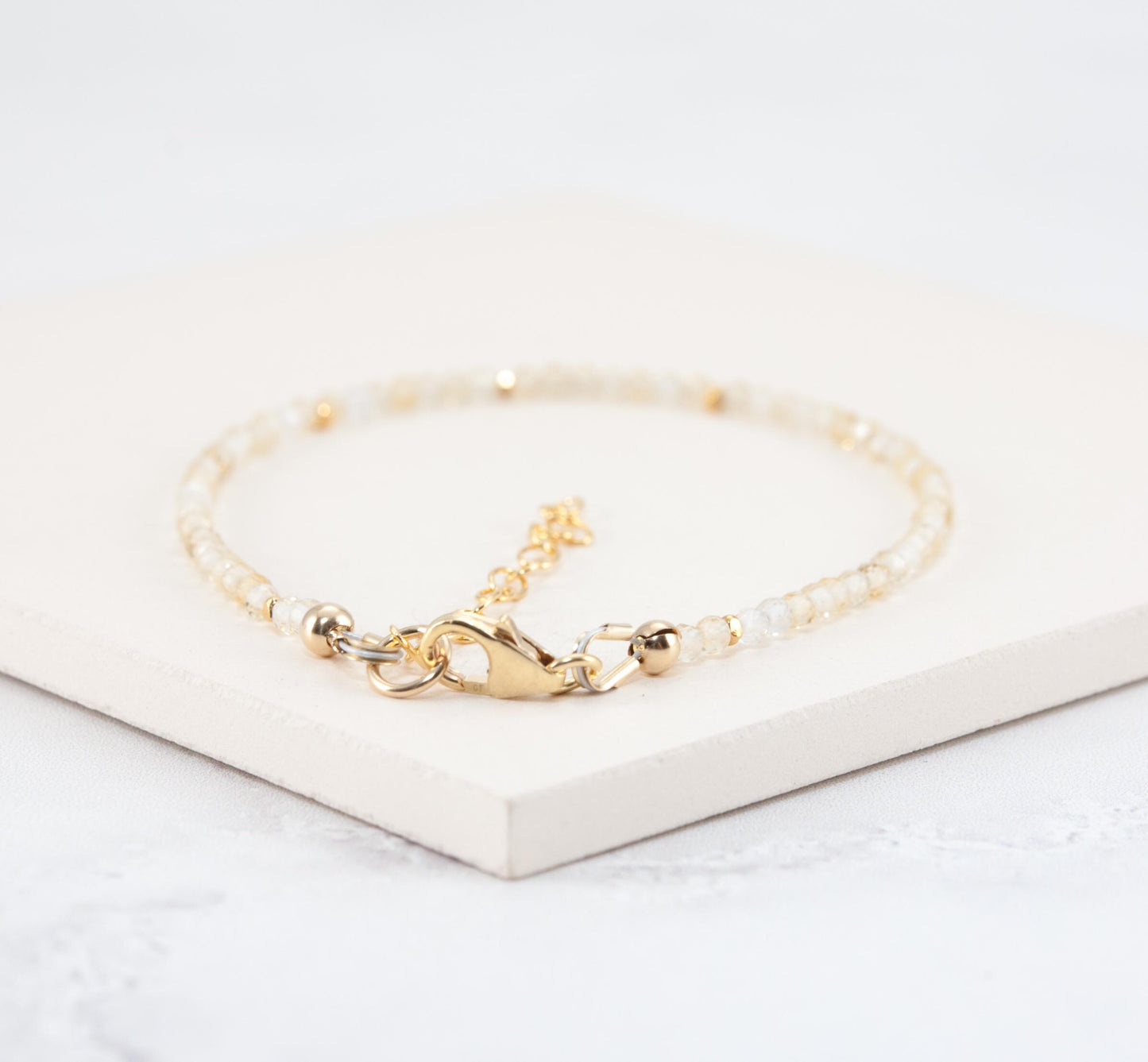 Dainty Citrine Gemstone Bracelet