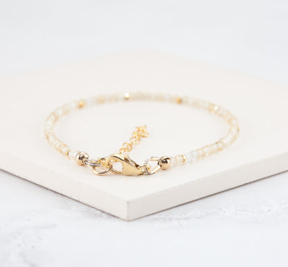 Dainty Citrine Gemstone Bracelet