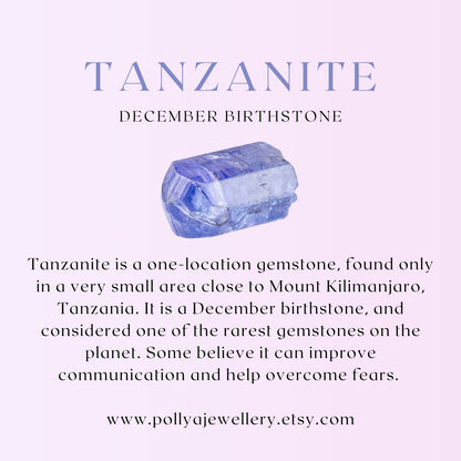 Dainty Tanzanite Stud Earrings