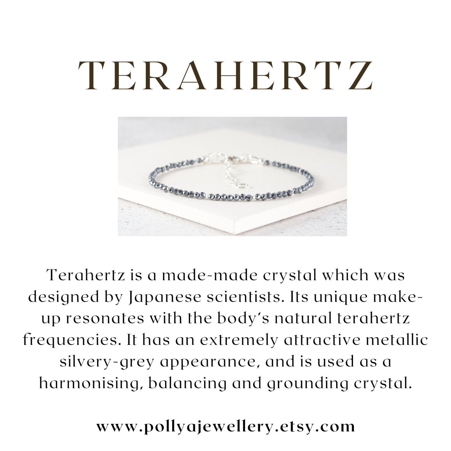 Dainty Terahertz Gemstone Bracelet