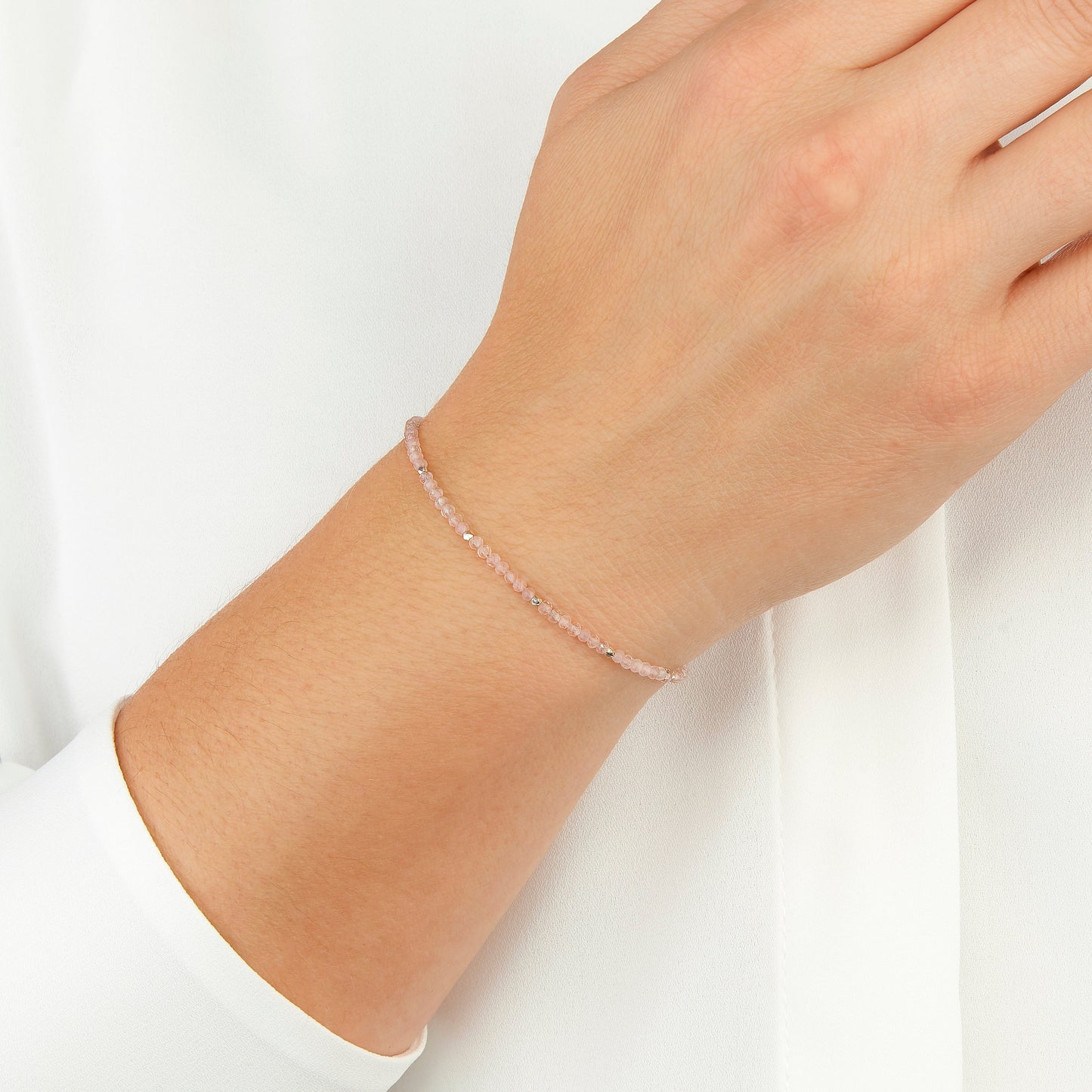 Rose Quartz Dainty Bracelet