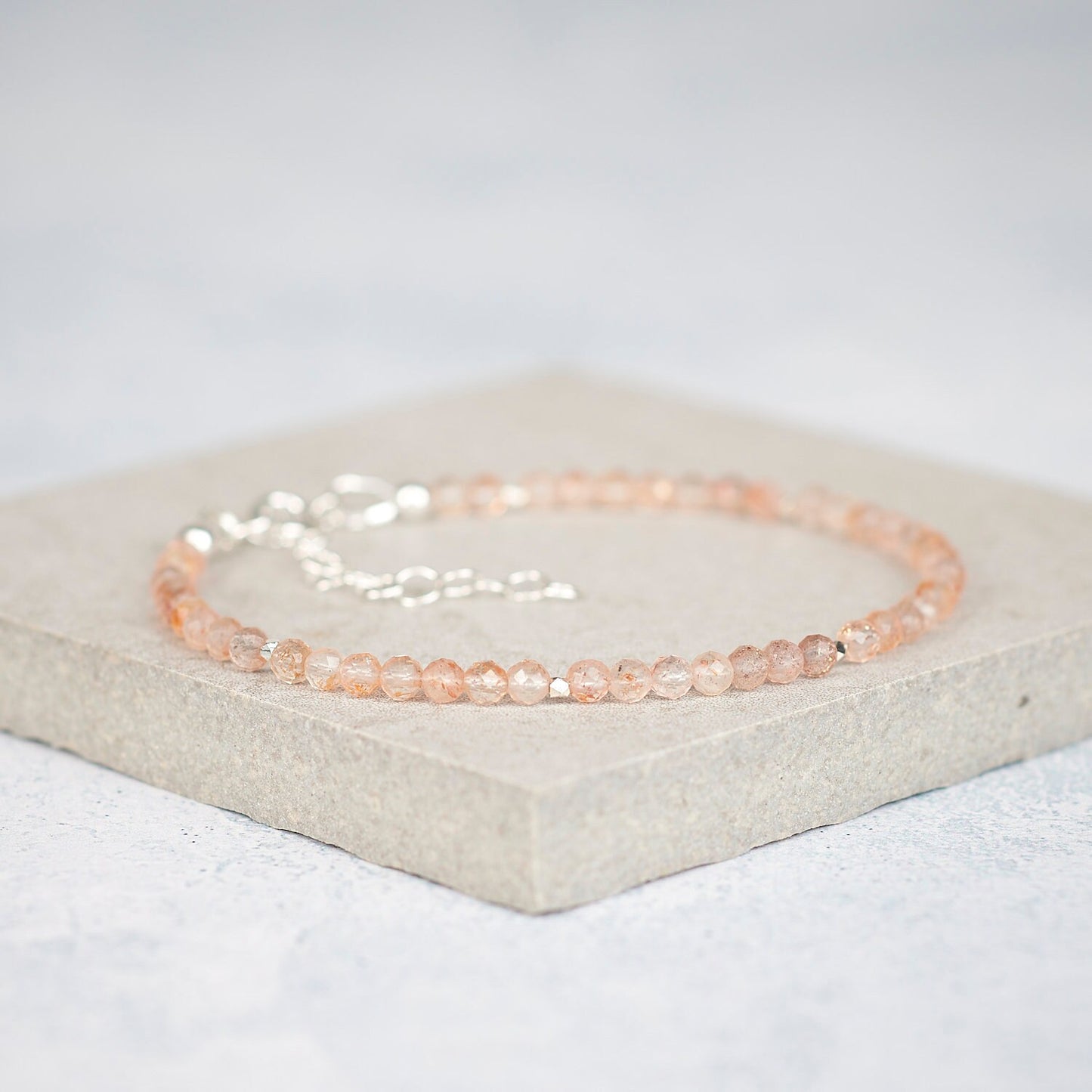 Dainty Sunstone Gemstone Bracelet