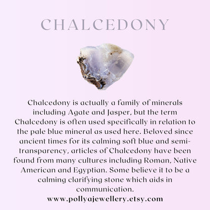 Dainty Chalcedony Gemstone Bracelet