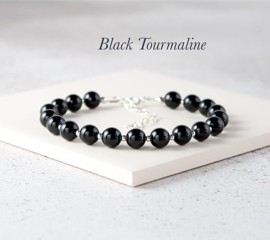 Black Tourmaline Gemstone Bracelet