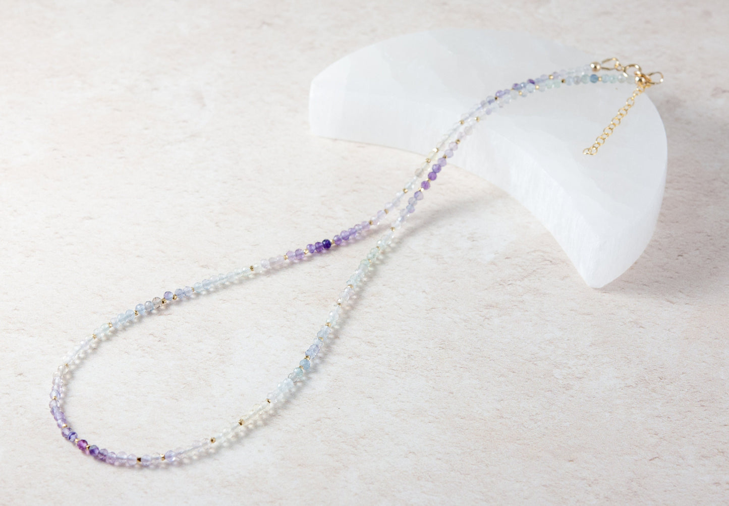 Dainty Fluorite Ombre / Shaded Necklace