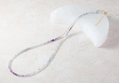 Dainty Fluorite Ombre / Shaded Necklace