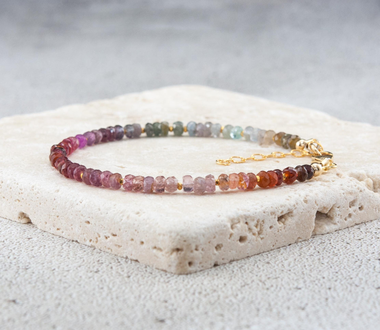 Multicolour Spinel Gemstone Bracelet