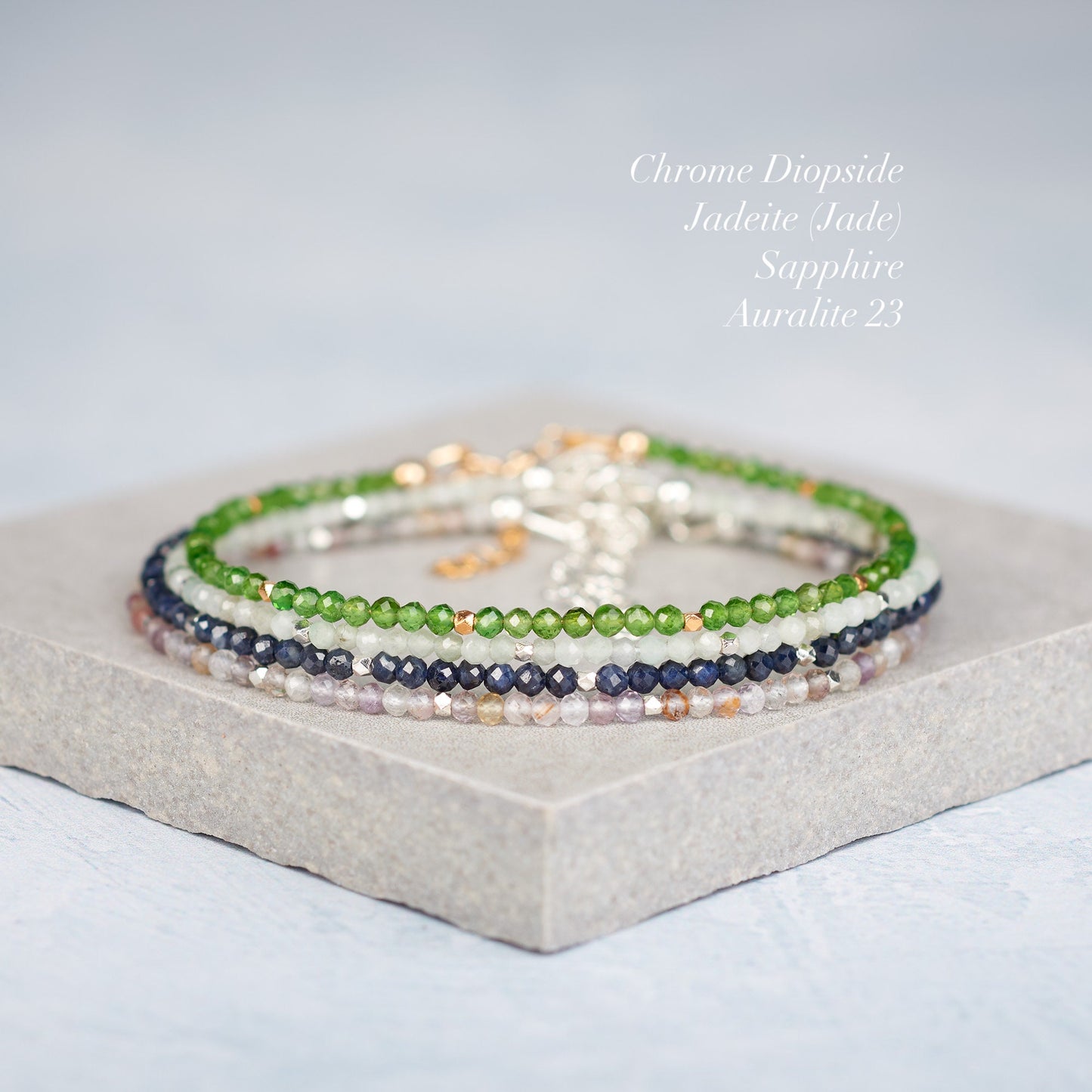 Dainty Auralite 23 Gemstone Bracelet