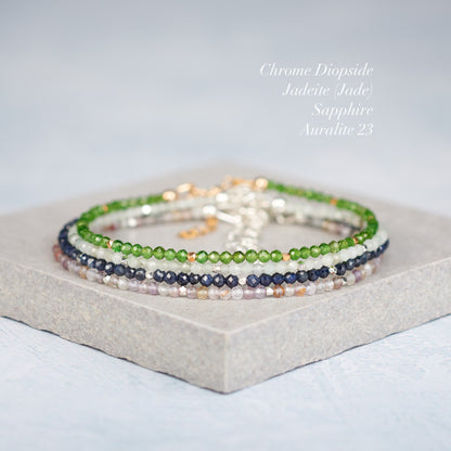 Dainty Auralite 23 Gemstone Bracelet