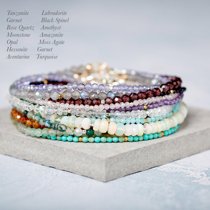 Dainty Citrine Gemstone Bracelet