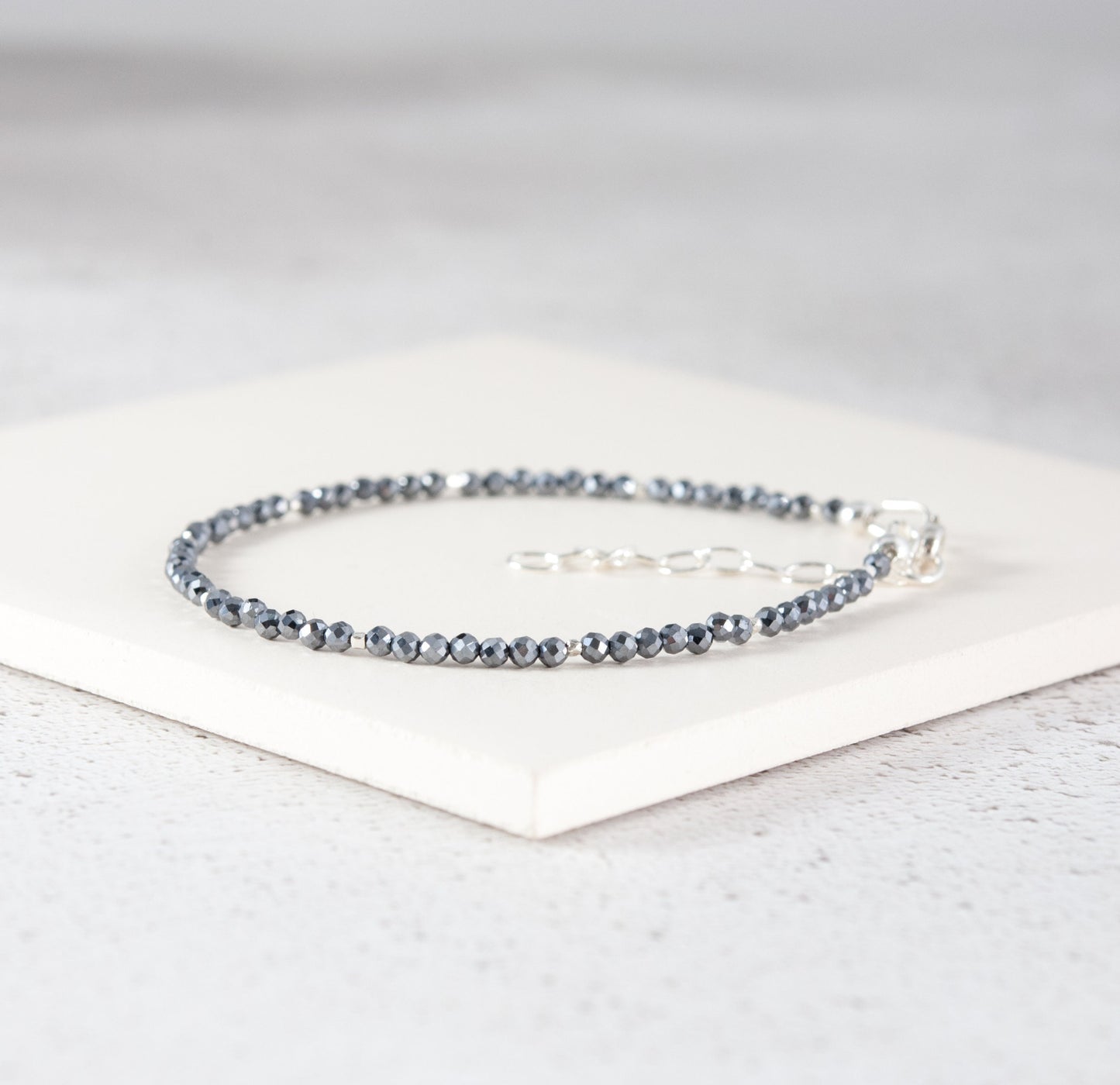 Dainty Terahertz Gemstone Bracelet