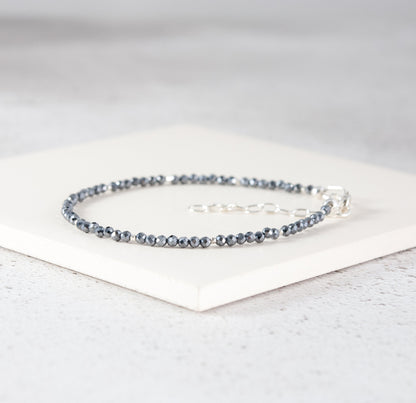 Dainty Terahertz Gemstone Bracelet