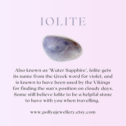 Dainty Iolite Gemstone Bracelet