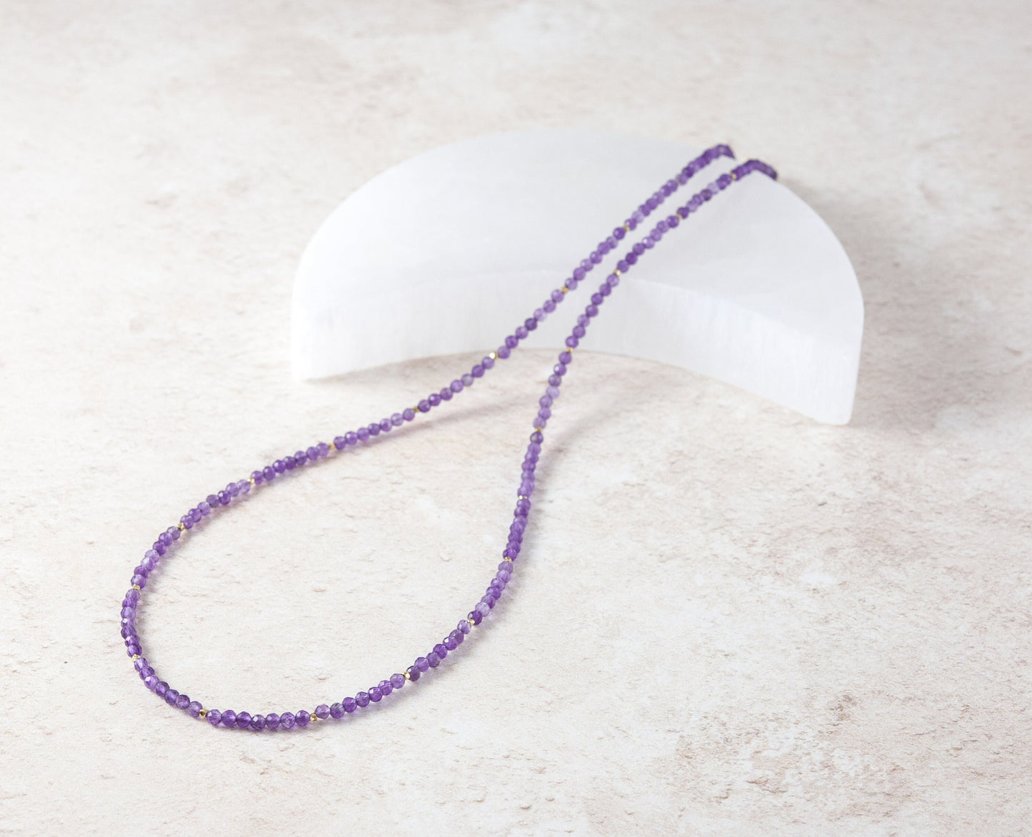 Dainty Amethyst Gemstone Necklace