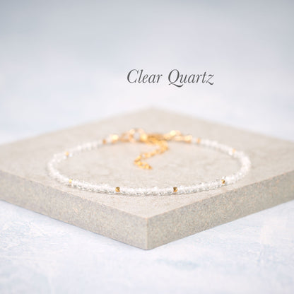 Rock Crystal / Clear Quartz Dainty Bracelet