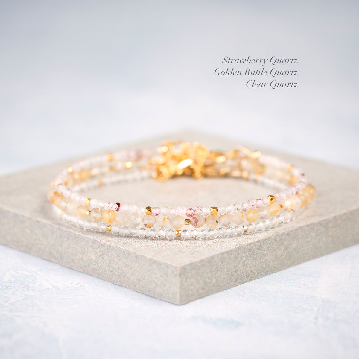 Rock Crystal / Clear Quartz Dainty Bracelet