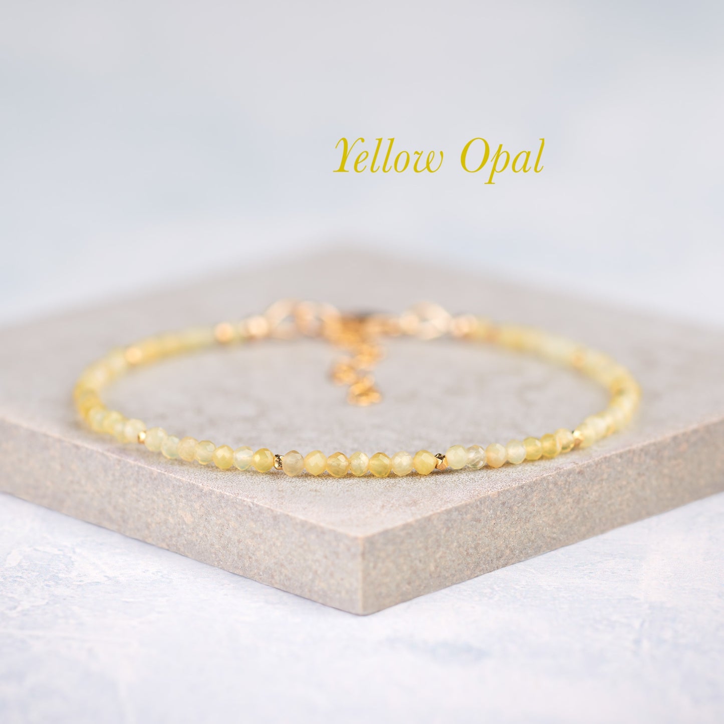 Dainty Yellow Opal Bracelet (AAA Grade)