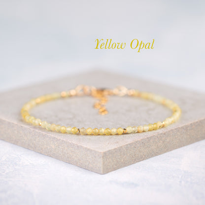 Dainty Yellow Opal Bracelet (AAA Grade)