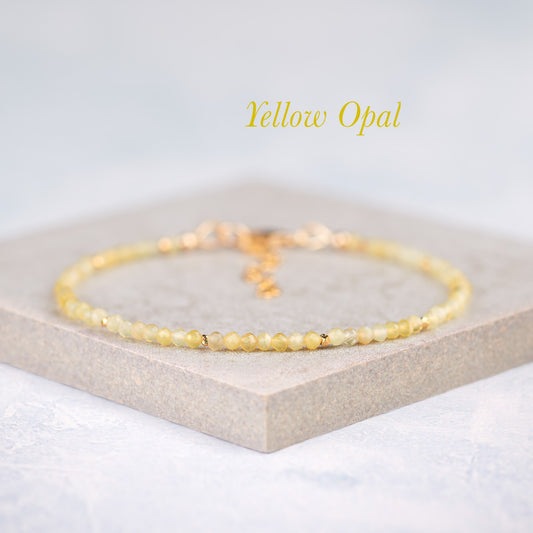 Dainty Yellow Opal Bracelet (AAA Grade)