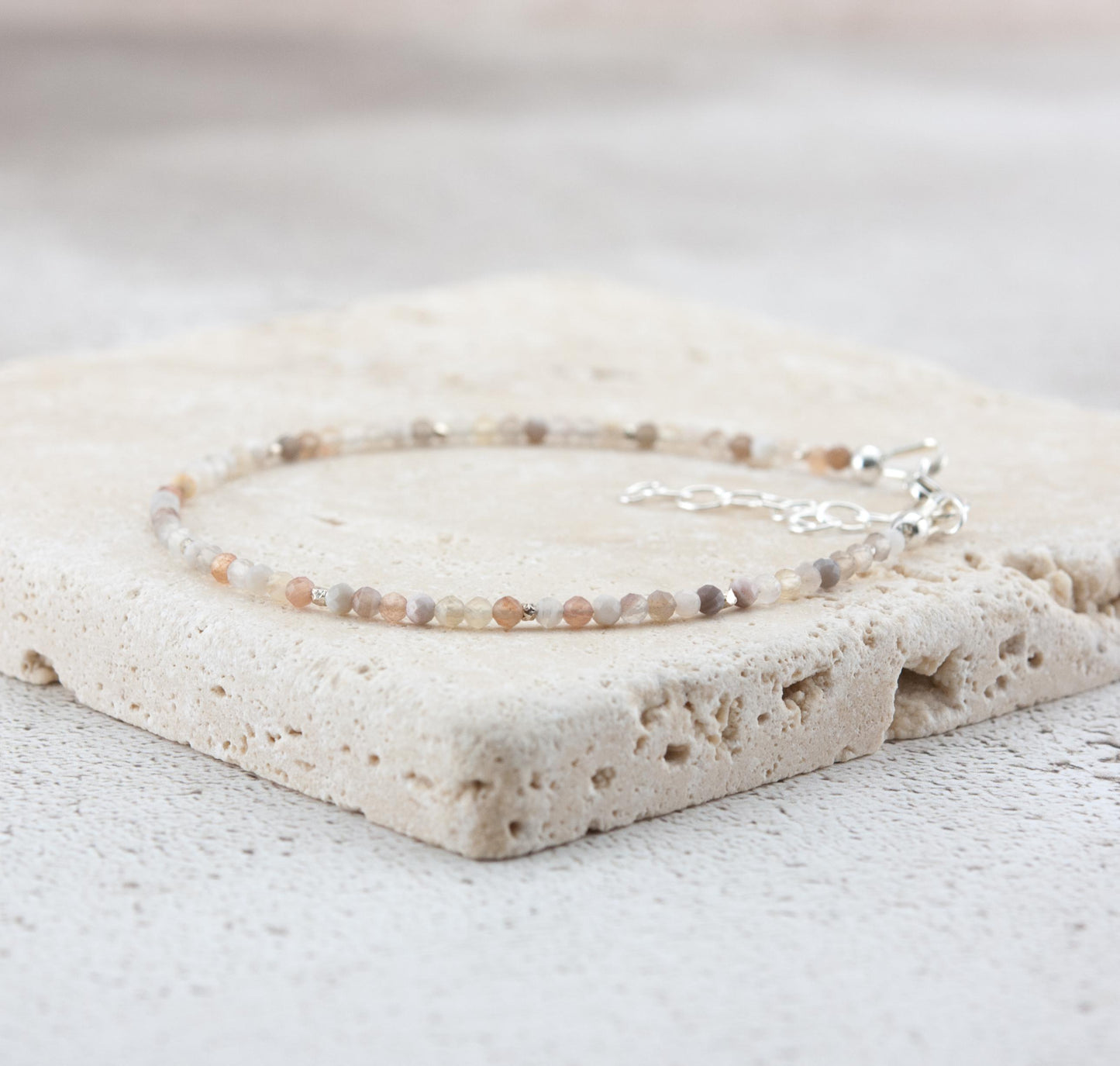 Dainty Botswana Agate Gemstone Bracelet