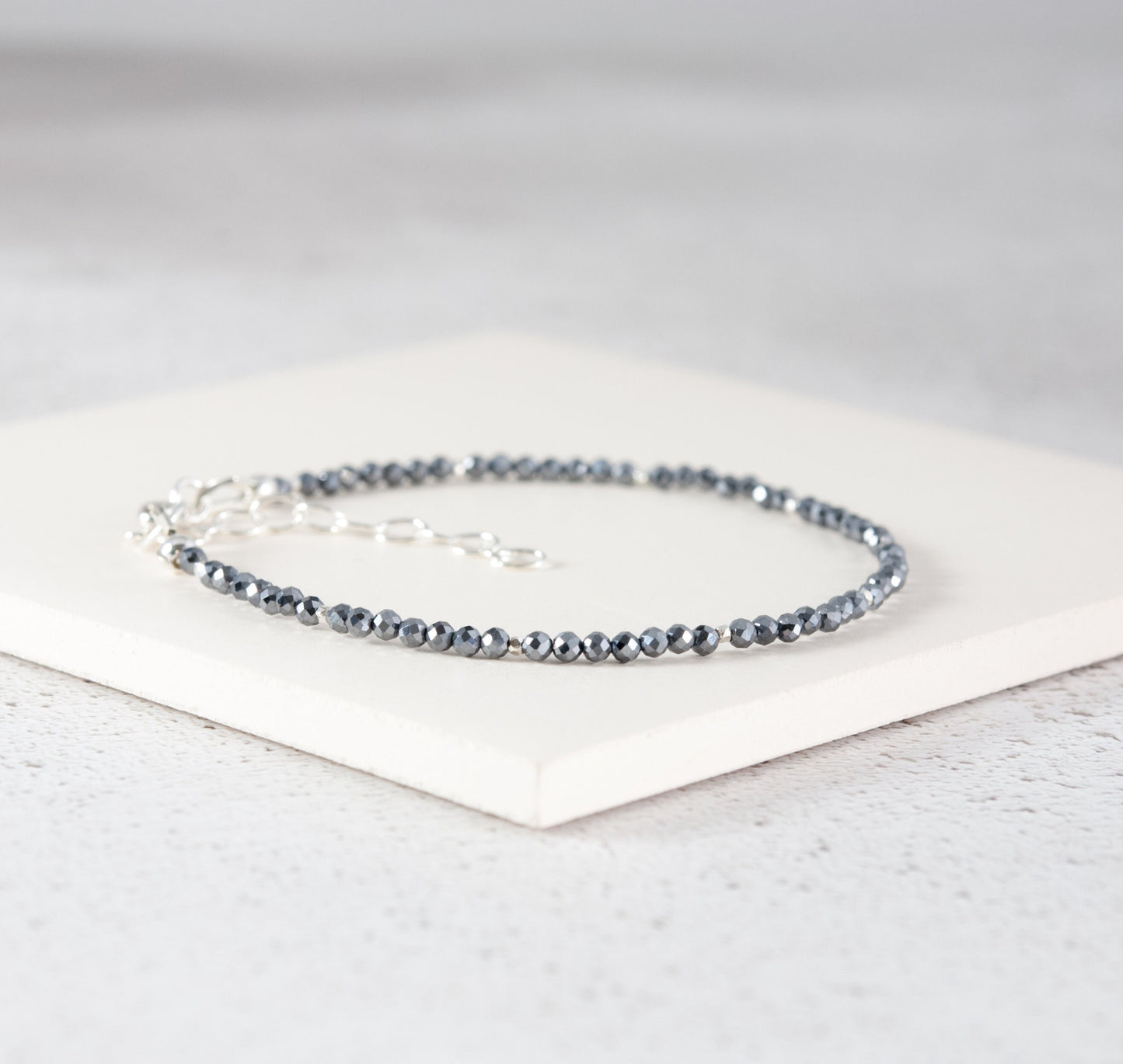 Dainty Terahertz Gemstone Bracelet