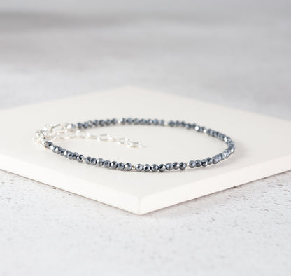 Dainty Terahertz Gemstone Bracelet