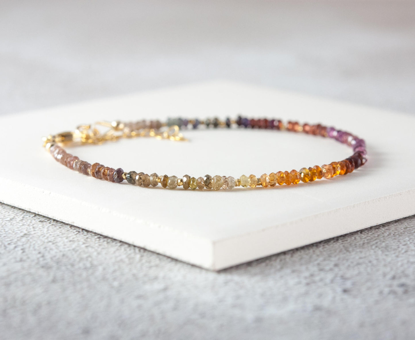 Dainty Tunduru Sapphire Gemstone Bracelet