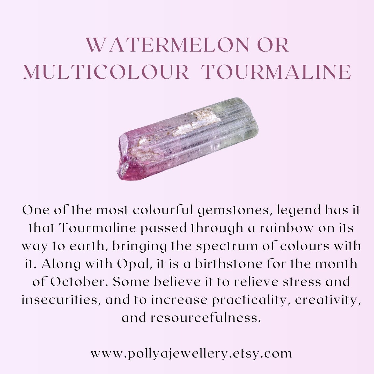 Raw Tourmaline Gemstone Bracelet