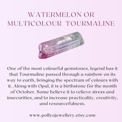 Raw Tourmaline Gemstone Bracelet