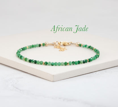 Dainty African Jade Bracelet