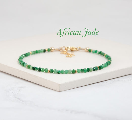 Dainty African Jade Bracelet