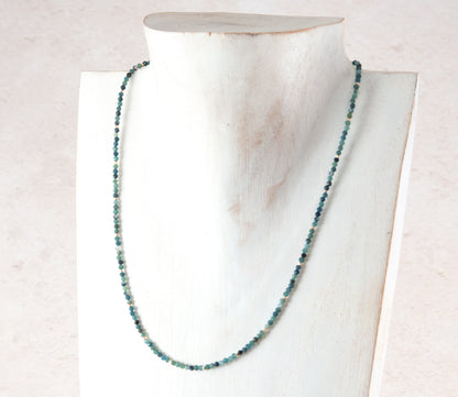 Dainty Blue Tourmaline Gemstone Necklace