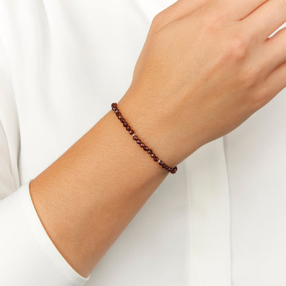 Dainty Red Garnet Bracelet
