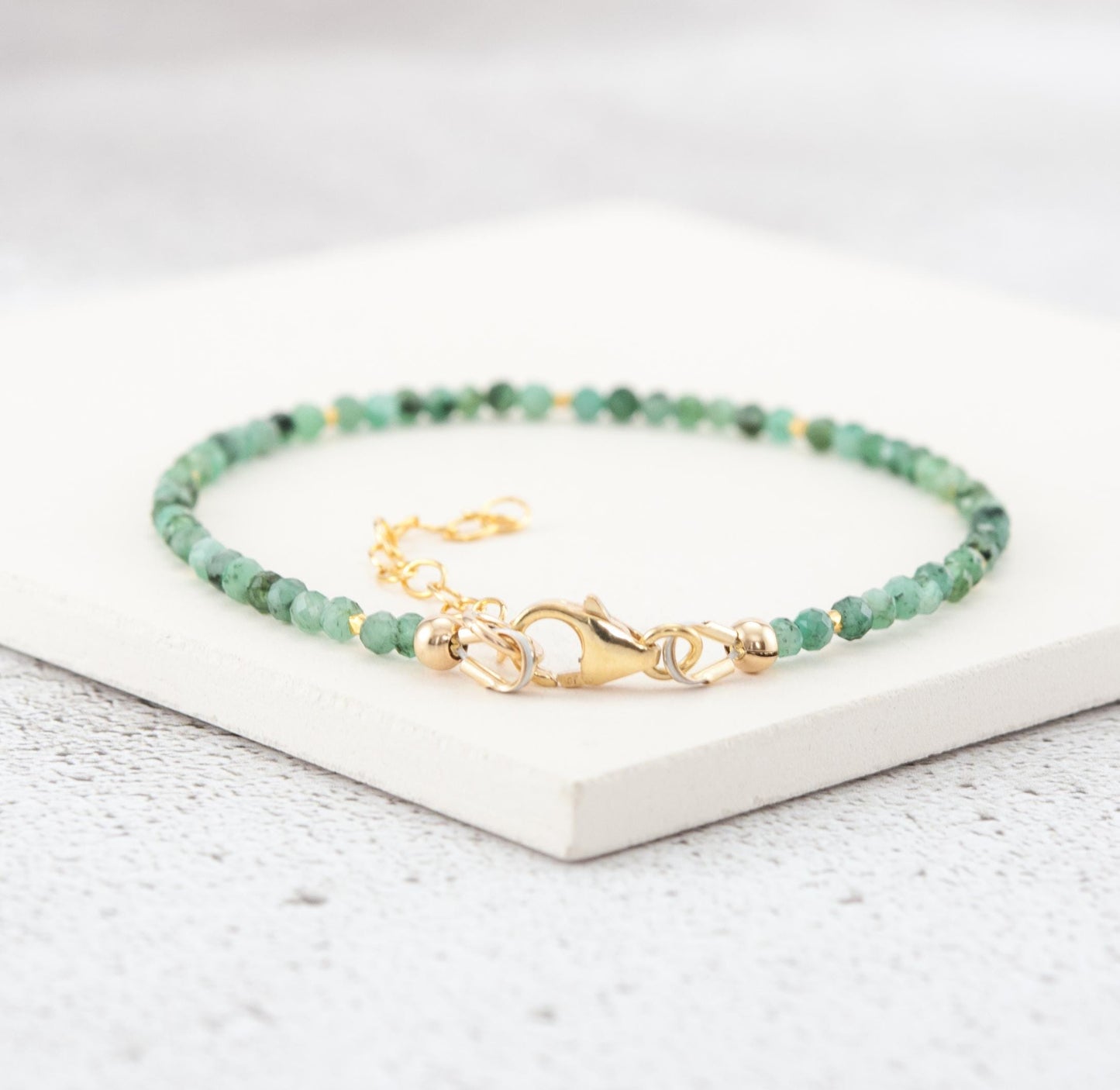 Dainty Emerald Bracelet
