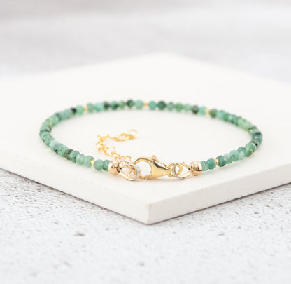Dainty Emerald Bracelet