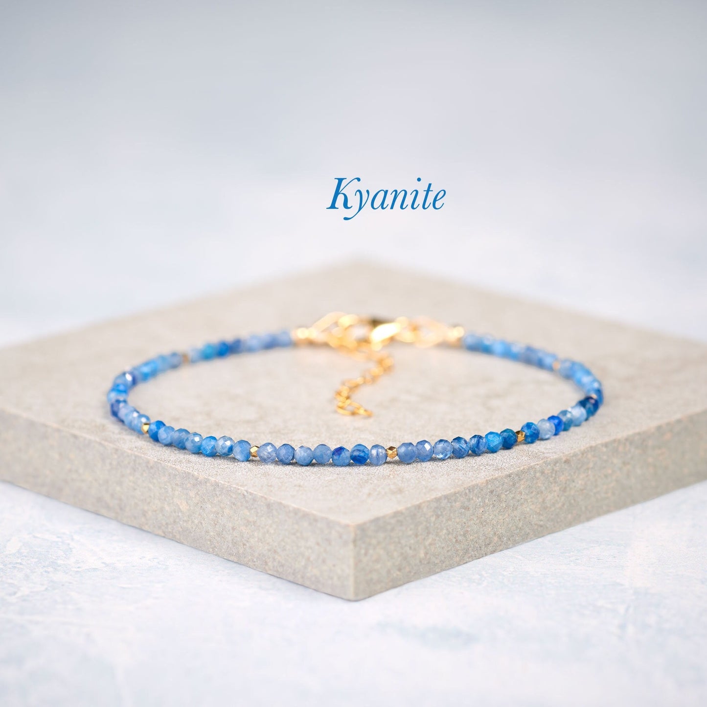 Dainty Kyanite Gemstone Bracelet (AAA Grade)