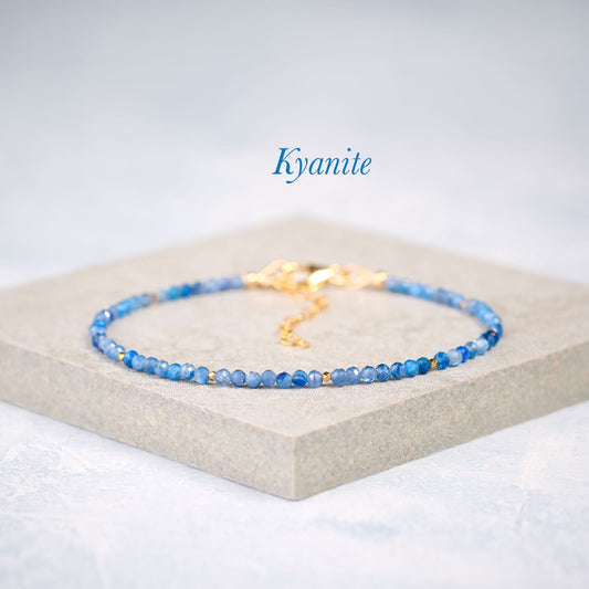 Dainty Kyanite Gemstone Bracelet (AAA Grade)