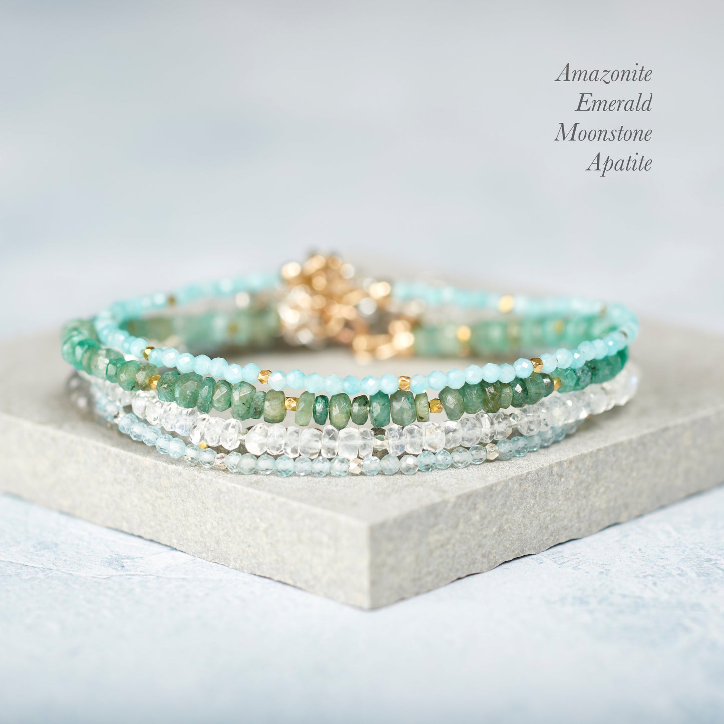 Dainty Rainbow Moonstone Gemstone Bracelet (AAA Grade)