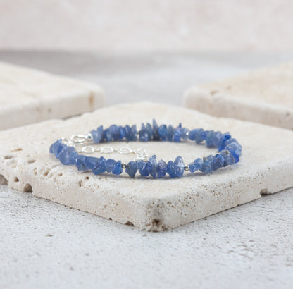 Raw Tanzanite Gemstone Bracelet
