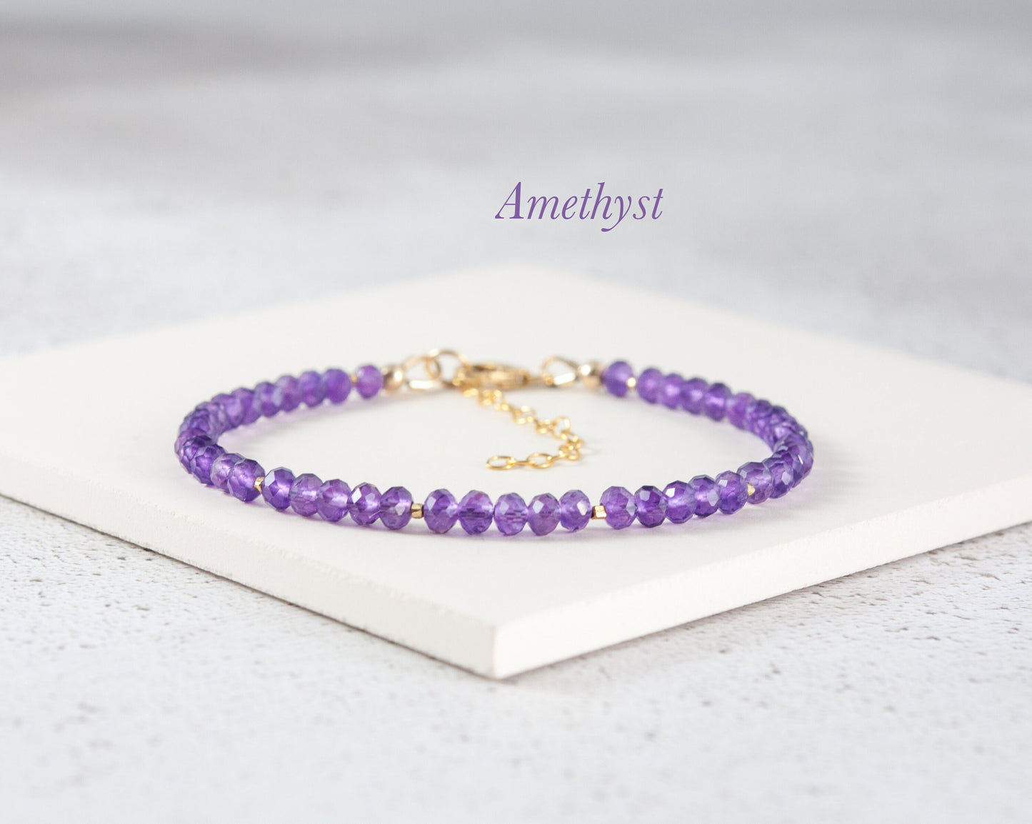 Amethyst Gemstone Bracelet (Grade AAA)