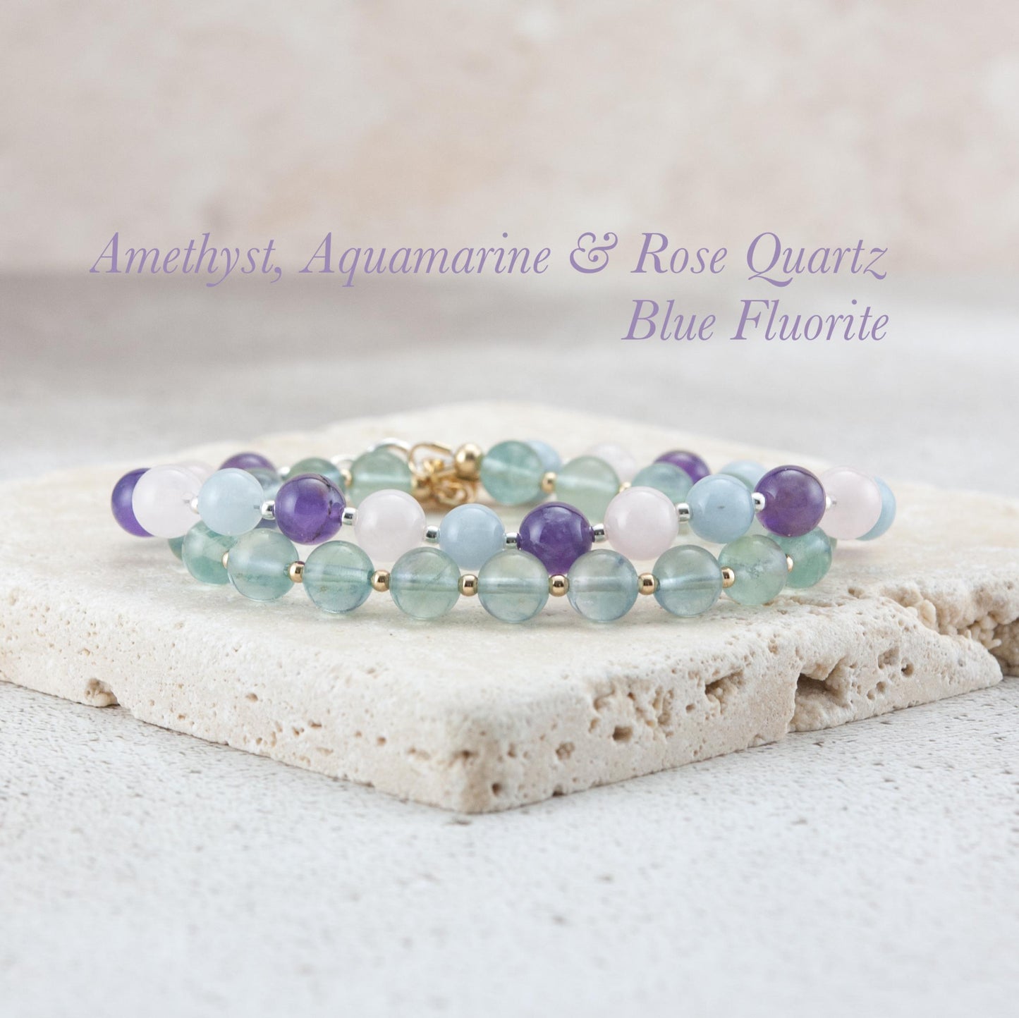 Blue Fluorite Rare Gemstone Bracelet