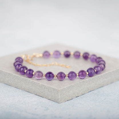 Amethyst Gemstone Bracelet (Grade A)