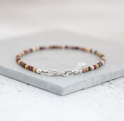 Dainty Mookaite Gemstone Bracelet