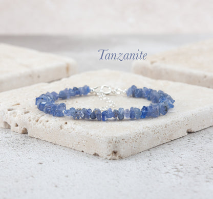Raw Tanzanite Gemstone Bracelet