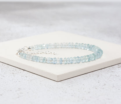 Aquamarine Gemstone Bracelet