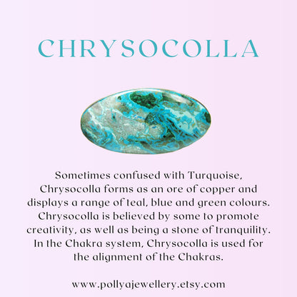 Dainty Chrysocolla Gemstone Bracelet